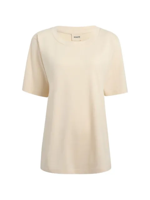 KHAITE Allen silk T-shirt Neutrals 24464219103