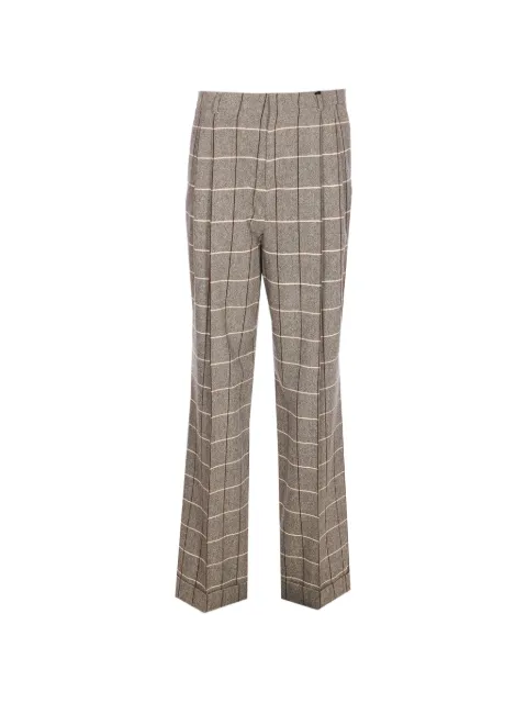 Valentino Garavani check cuffed trousers Grey RBJ7AB7W9WZ