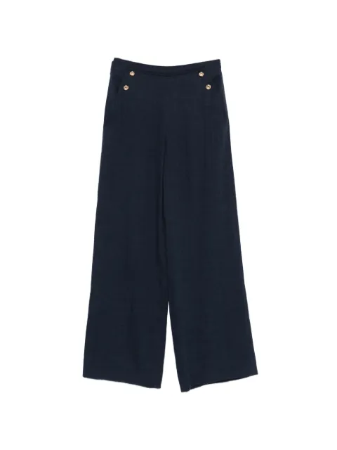 Maje linen-blend sailor trousers Blue MFPPA00836