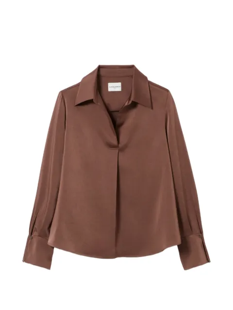 Claudie Pierlot collared flowy blouse Brown CFPTO01170