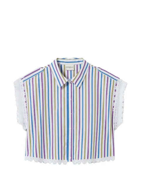 Claudie Pierlot striped lace shirt White CFPCM00580