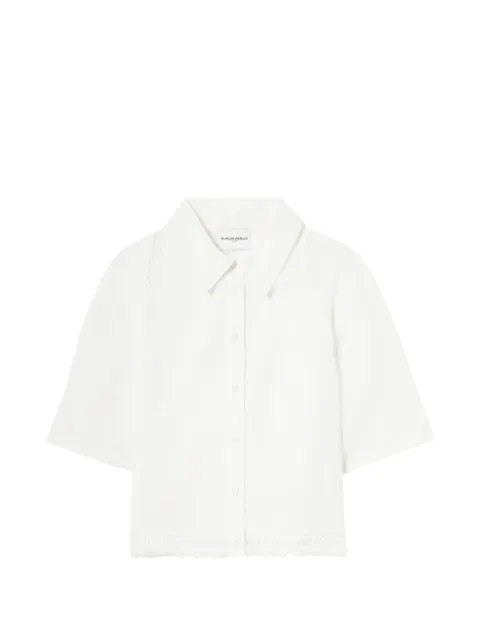 Claudie Pierlot lace-trim shirt White CFPCM00590