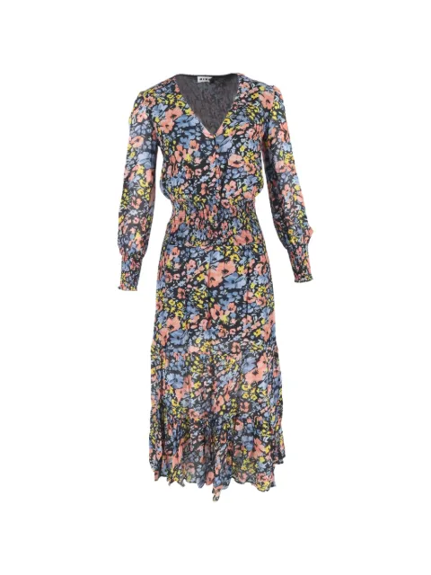 Rixo 2023 Maya floral-print maxi dress Black NAPPUGBCL633946W