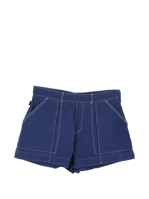 Chloé Vintage contrast-stitching four-pocket shorts Blue NAPPUGBCL520153W