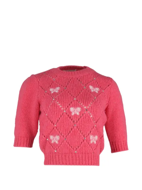 Alessandra Rich embellished sweater Pink NAPPUGBCL562597W