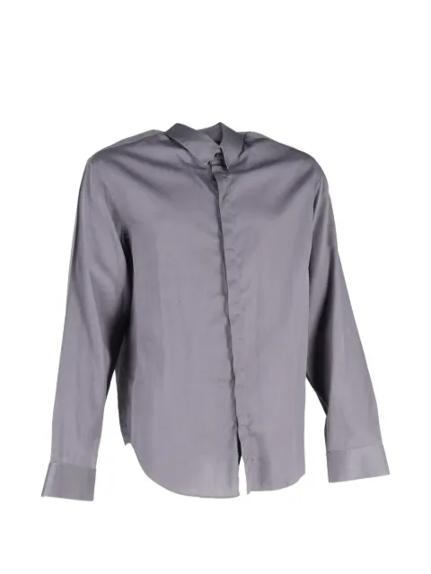 Giorgio Armani Pre-Owned hidden button long sleeve shirt Grey MRPPUGBCL514296M