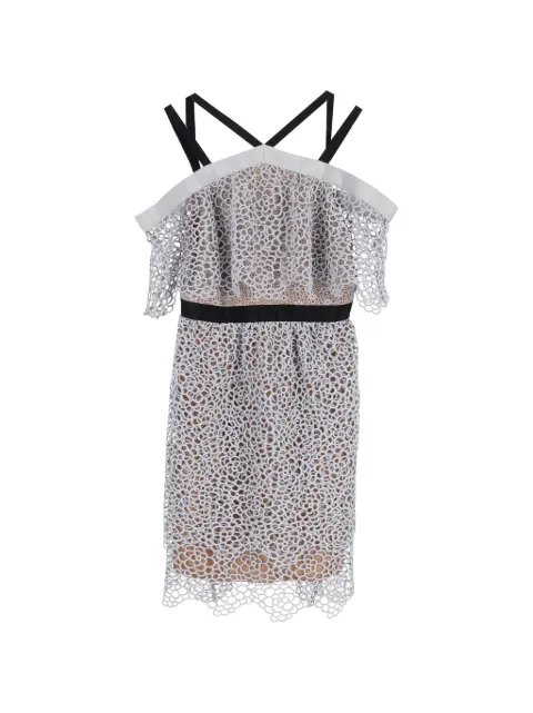 Self-Portrait floral-detail mini dress Grey NAPPUGBCL525932W
