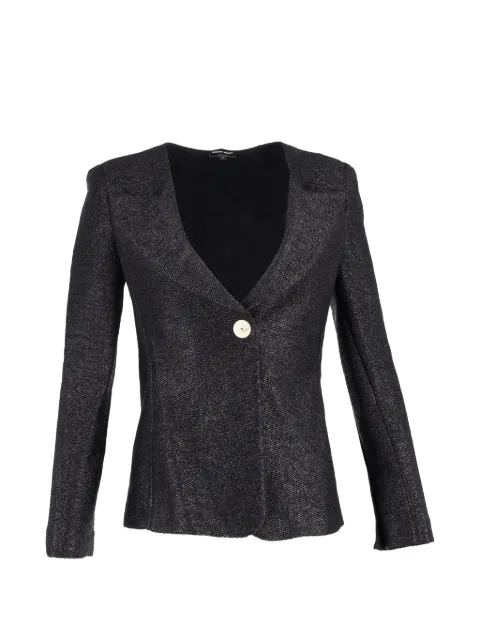 Emporio Armani Pre-Owned single-button blazer Black NAPPUGBCL527488W