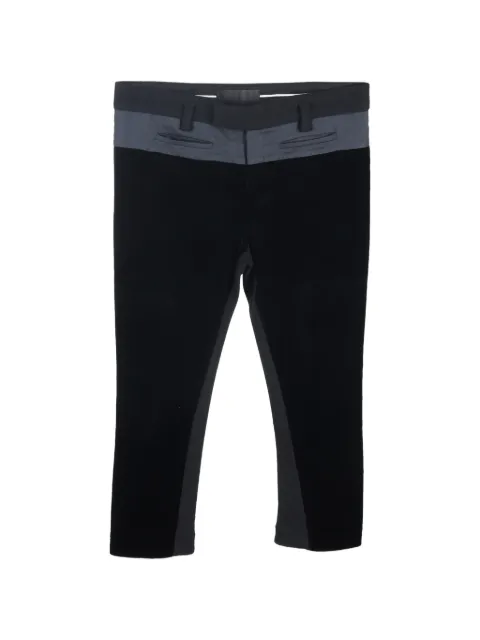 Haider Ackermann velour-effect cropped trousers Black NAPPUGBCL612875W
