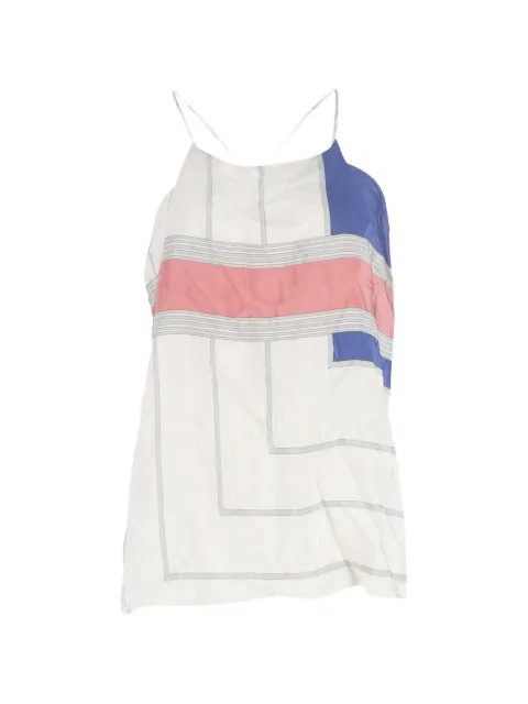 Vanessa Bruno printed silk top White TONPUGBCL556417W