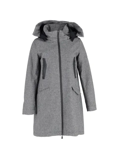 Herno houndstooth zip-up coat Grey NAPPUGBCL508670W