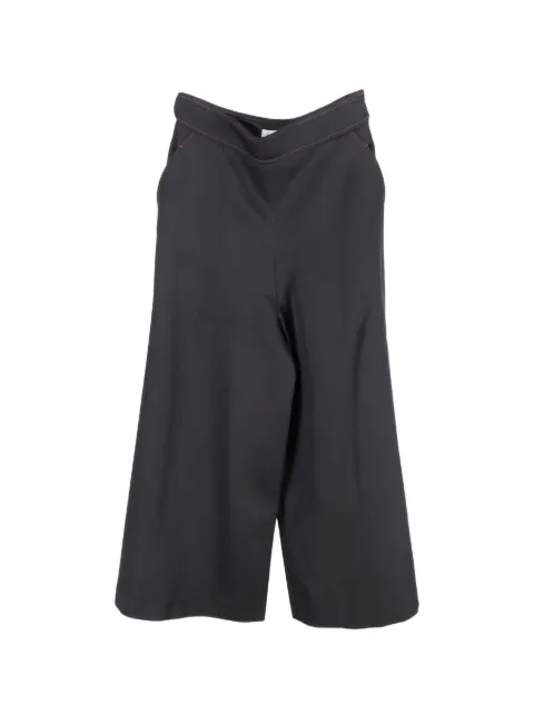 Temperley London high-rise waist wide-leg trousers Black NAPPUGBCL520150W