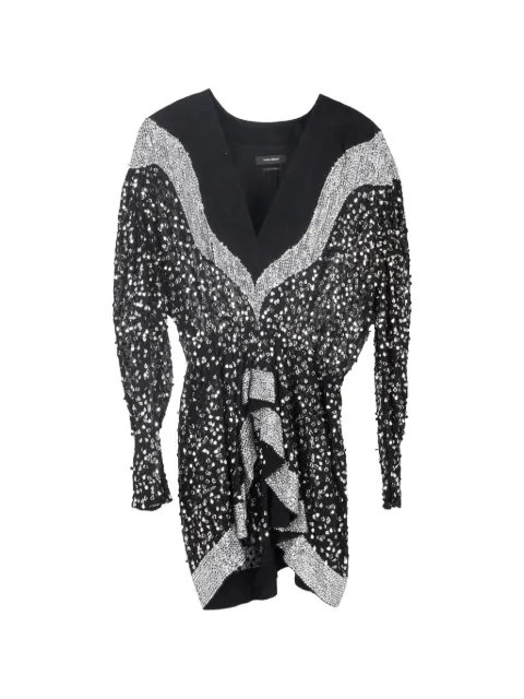 Isabel Marant Vintage Caldes sequined-embellished mini dress Black NAPPUGBCL554348W