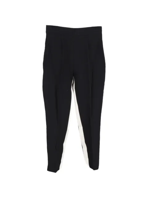 Prada Pre-Owned 2016 straight-leg stripe-detail trousers Black TONPUGBCL500095M