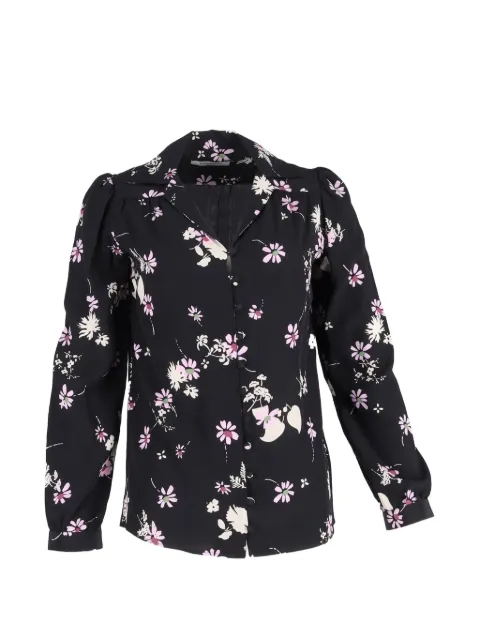 Valentino Garavani Pre-Owned floral-pattern shirt Black NAPPUGBCL526898W