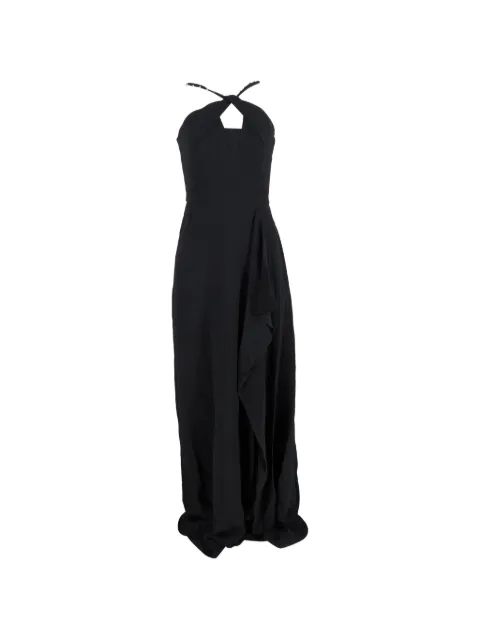 Roland Mouret embellished-strap maxi dress Black HNDOGBCL530508W