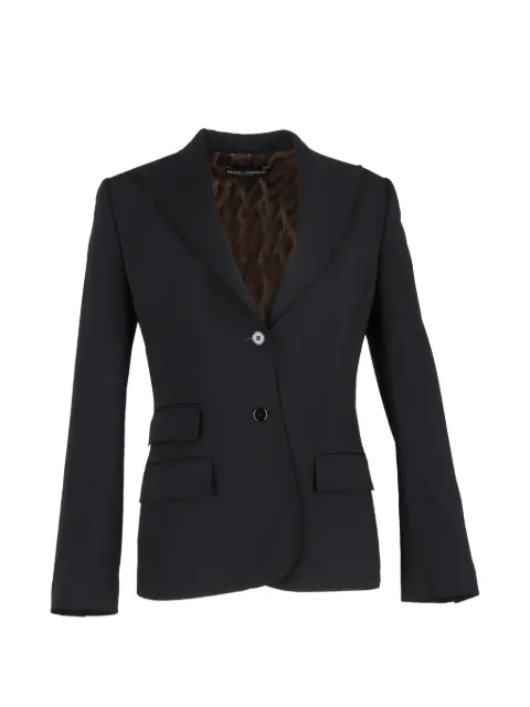 Dolce & Gabbana Pre-Owned Turlington peak-lapels blazer Black NAPPUGBCL534120W