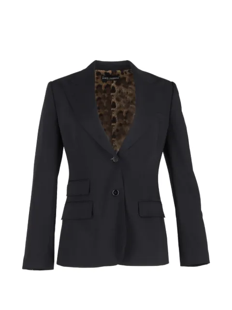 Dolce & Gabbana Pre-Owned Turlington peak-lapel blazer Black NAPPUGBCL534162W