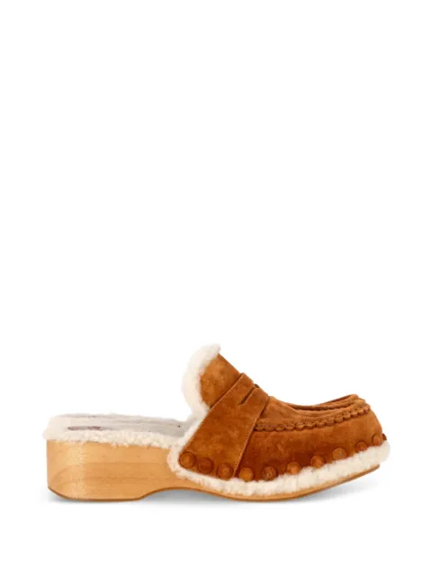 Chloé Vintage Joy shearling-lined mules Brown HNDOGBSH493217W