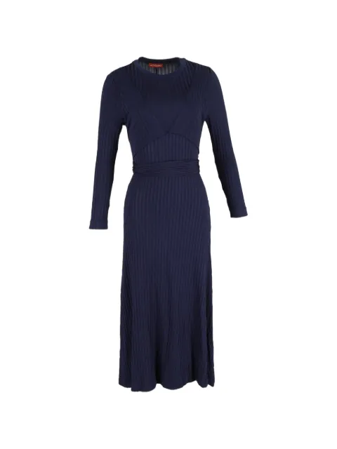 Altuzarra Masika ribbed tie midi dress Blue NAPPUGBCL524337W