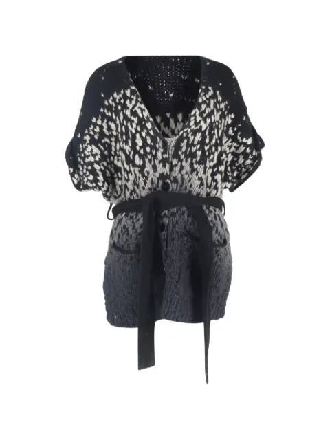 Stella McCartney Pre-Owned knitted belted cardigan Black NAPPUGBCL631311W