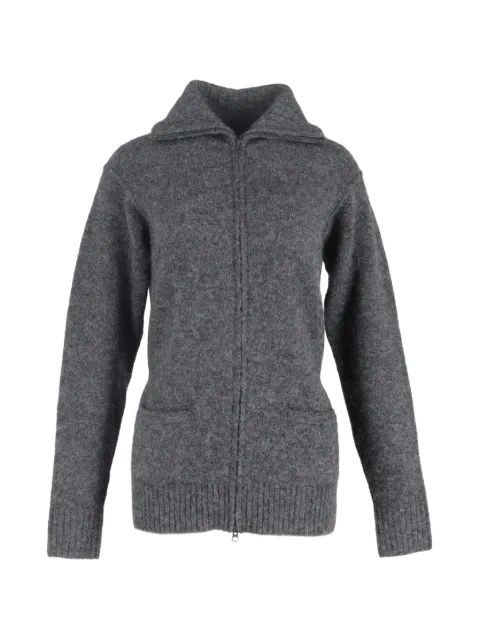 Isabel Marant Vintage zipped ribbed cardigan Grey NAPPUGBCL579596W