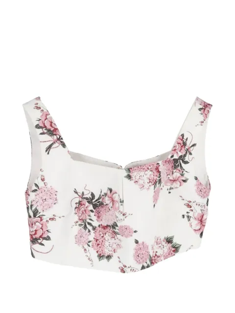 Emilia Wickstead Jeanie square-neck top White NAPPUGBCL584440W