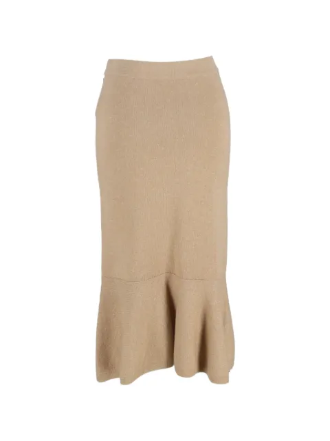 CHANEL Pre-Owned flared midi skirt Neutrals NAPPUGBCL584985W
