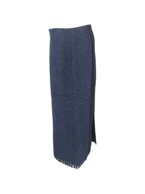 Roland Mouret woven-effect midi skirt Blue NAPPUGBCL632936W