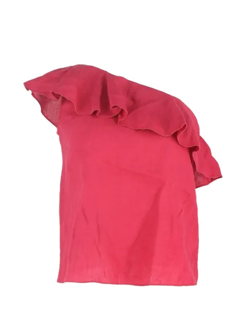 Isabel Marant Vintage one-shoulder ruffle top Pink NAPPUGBCL554956W