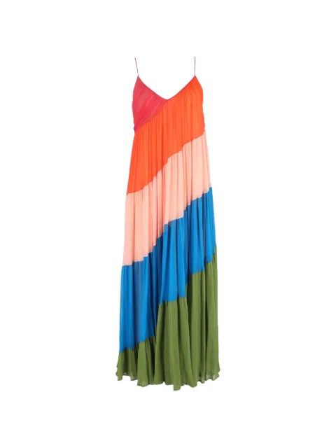 Carolina Herrera Vintage diagonal-stripe maxi dress Blue NAPPUGBCL584449W