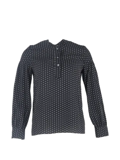 A.P.C. polka-dot pattern long sleeve blouse Black NAPPUGBCL620224W