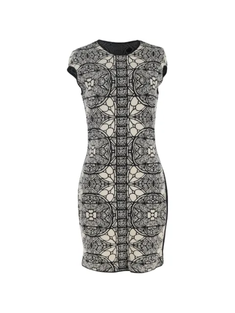 Alexander McQueen Pre-Owned printed short-sleeves mini dress Black NAPPUGBCL620358W