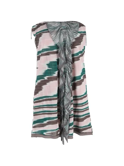Missoni Pre-Owned ruffled strapless mini dress Pink NAPPUGBCL618787W
