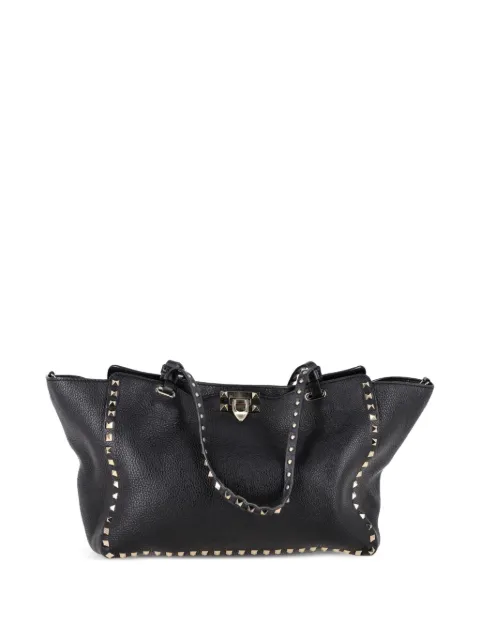Valentino Garavani Pre-Owned medium rockstud tote bag Black NAPPUGBBA624980W