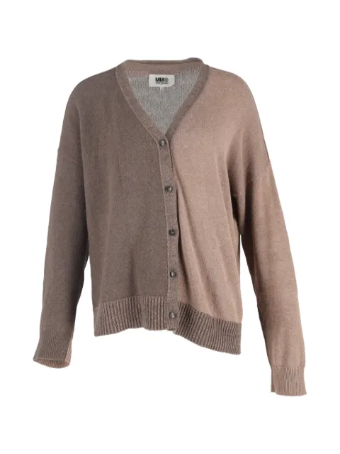 Maison Martin Margiela Pre-Owned elbow-patch cardigan Brown NAPPUGBCL555010W