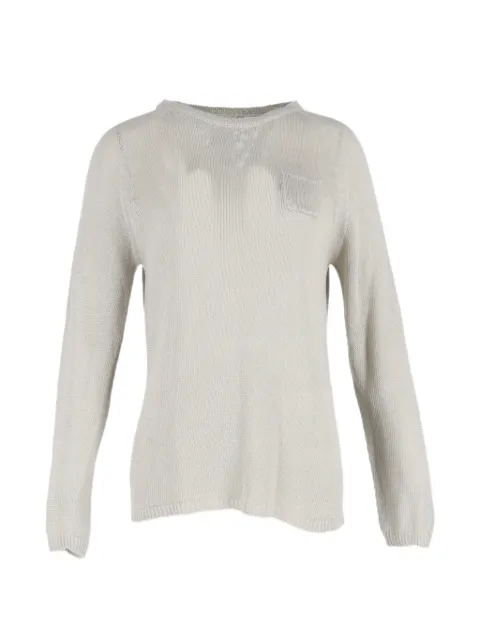 Max Mara long-sleeve crew-neck sweater Grey NAPPUGBCL613610W