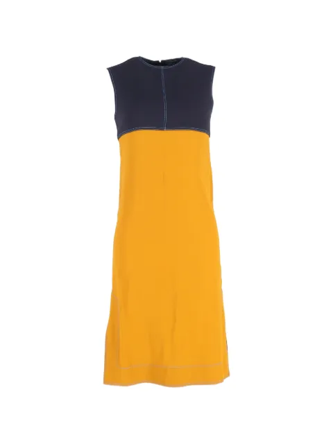 Marni Pre-Owned double-face crepe mini dress Yellow NAPPUGBCL525829W