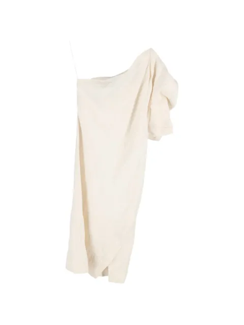 Bottega Veneta Pre-Owned one-shoulder linen midi dress Neutrals NAPPUGBCL542225W
