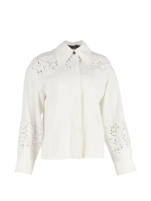 Proenza Schouler anglaise point-collar shirt White NAPPUGBCL558582W