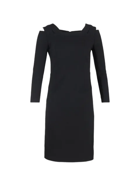 Roland Mouret midi square-neck dress Black NAPPUGBCL588564W