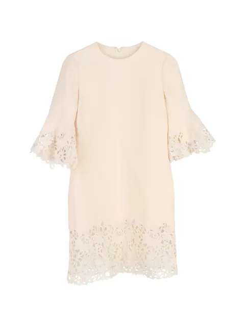 Valentino Garavani Pre-Owned lace-detail panelled midi dress Neutrals NAPPUGBCL528515W