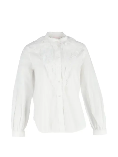 Chloé Vintage broderie-anglaise flounces shirt White NAPPUGBCL631225W