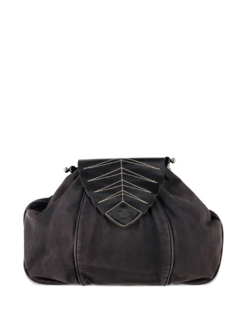 MAX&Co. Leaf canvas top tote bag Black NAPPUGBBA613596W