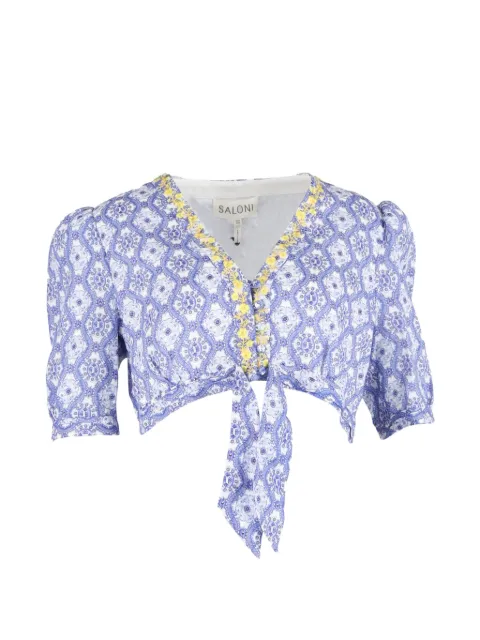 Saloni Jamie crop top Blue NAPPUGBCL504087W