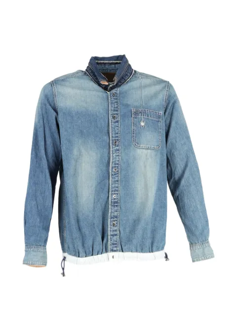 sacai x Dr Woo embroidered-spider denim shirt Blue MRPPUGBCL506833M