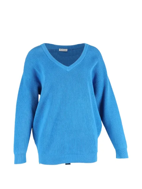 Balenciaga Pre-Owned V-neck sweater Blue NAPPUGBCL528966W
