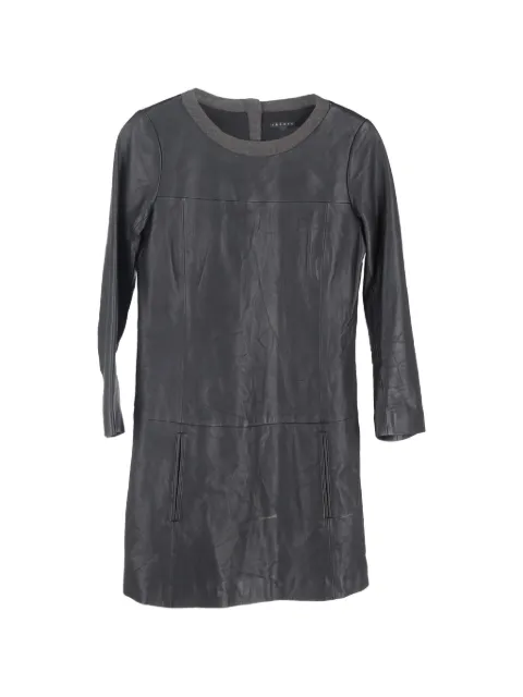 Theory long-sleeve leather mini dress Grey NAPPUGBCL554942W