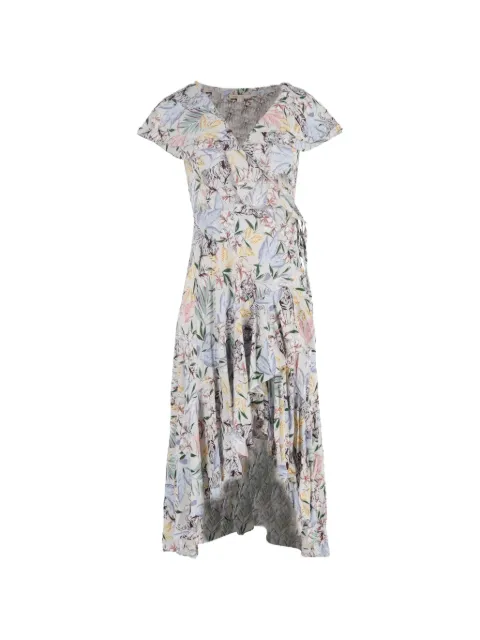 Maje Ritelle floral-print midi dress Neutrals NAPPUGBCL549006W