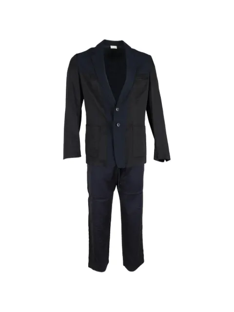 Dries Van Noten Pre-Owned colour-block suit Blue MRPPUGBCL497709M